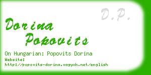 dorina popovits business card